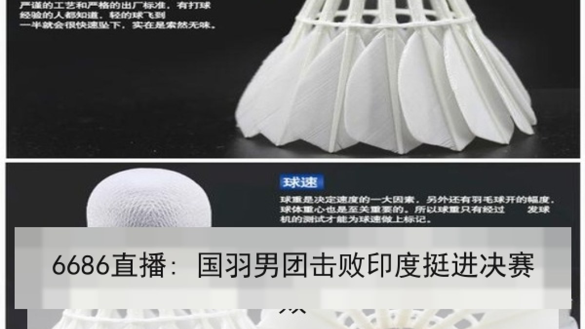 6686直播: 国羽男团击败印度挺进决赛